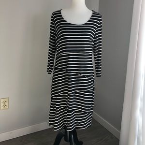 INC black and white striped dress